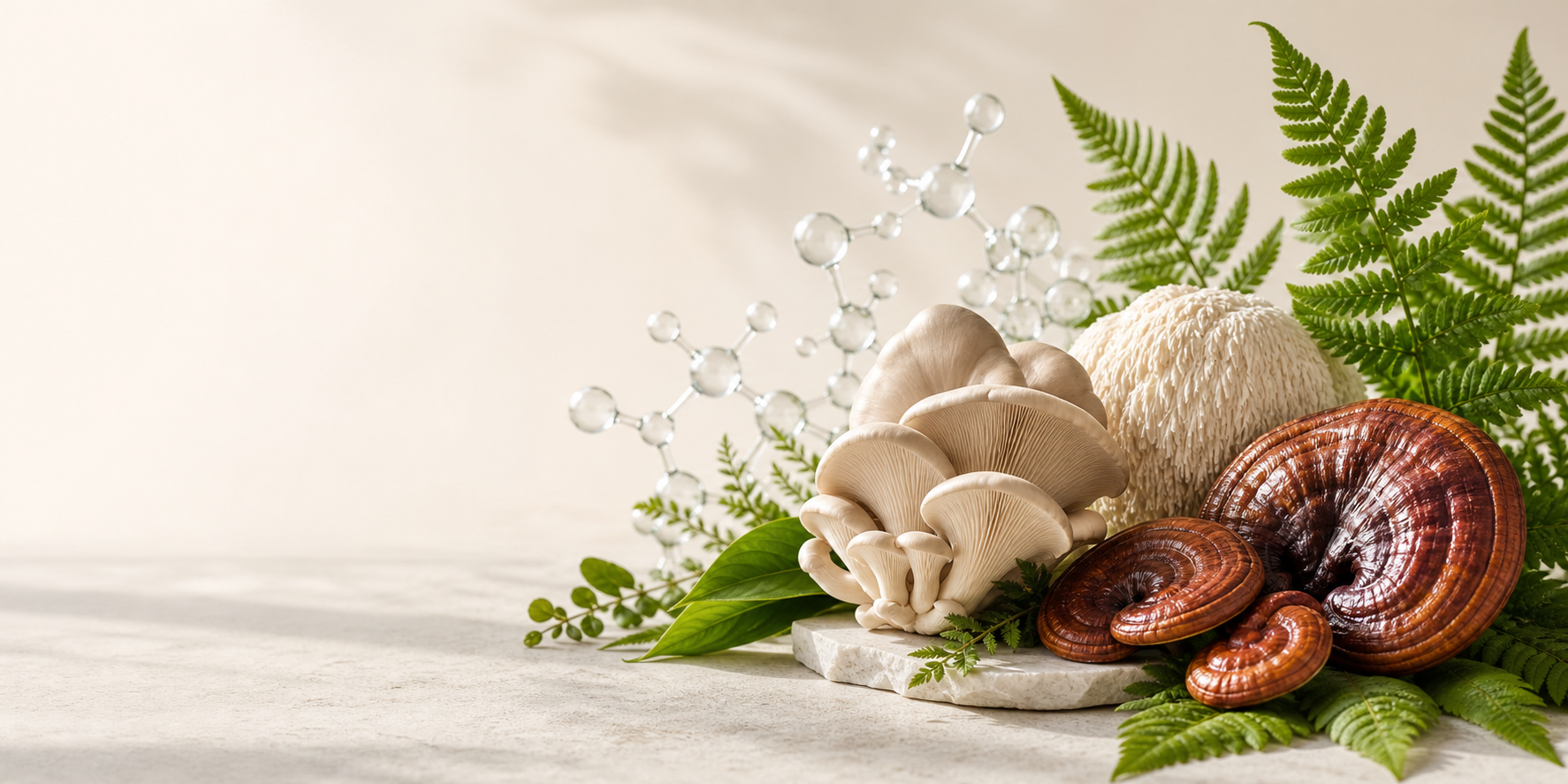 Functional mushrooms, botanicals, and subtle molecular structures